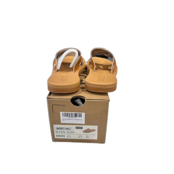 NIB NCAI Women's Flat Khaki Sandals Slide Size 8.5 - Picture 4 of 9
